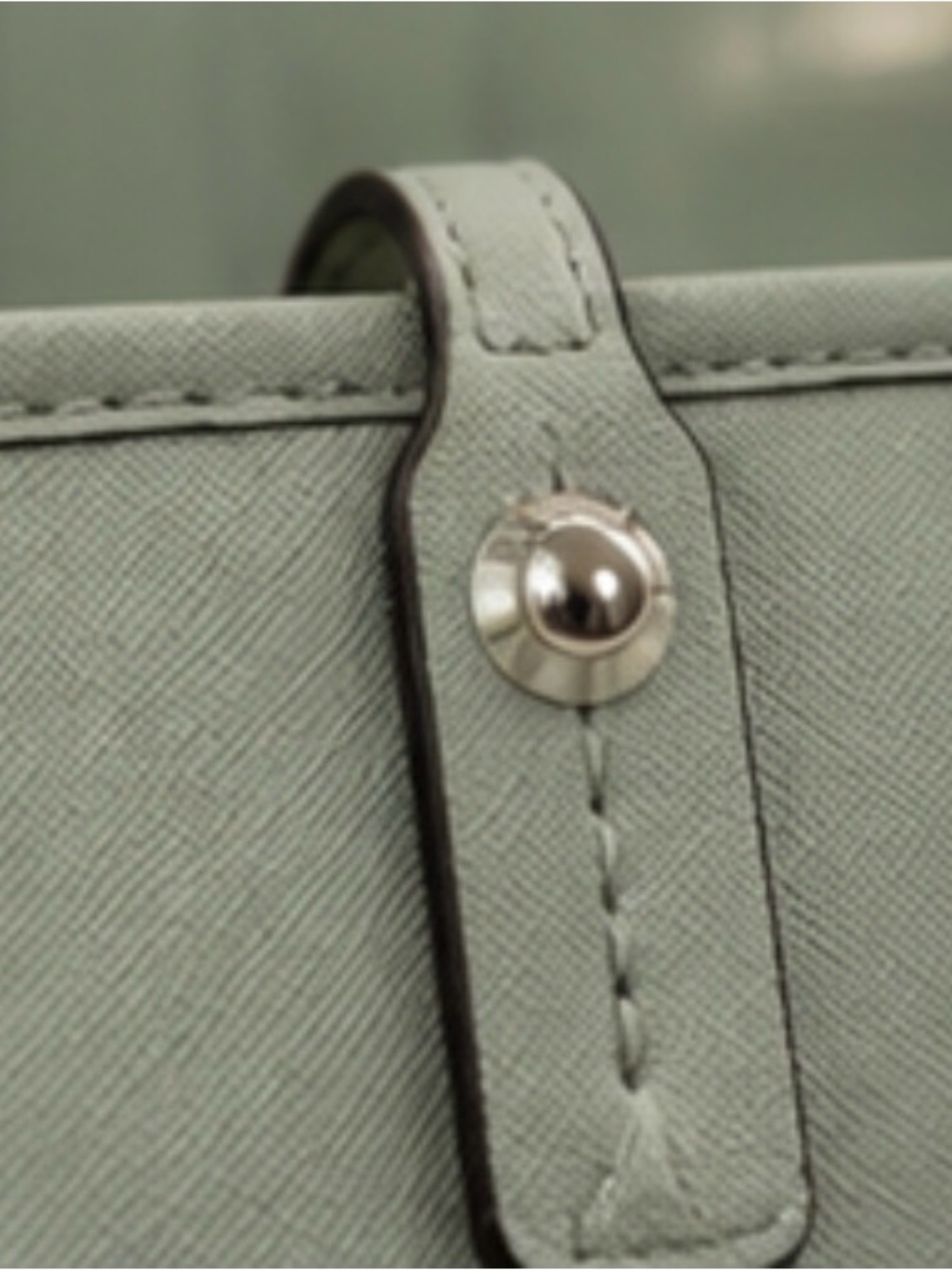 Henri Bendel EUC Sea Foam Sage West 57th NYC Skyline Tote; Rare Vaulted - Picture 10 of 12